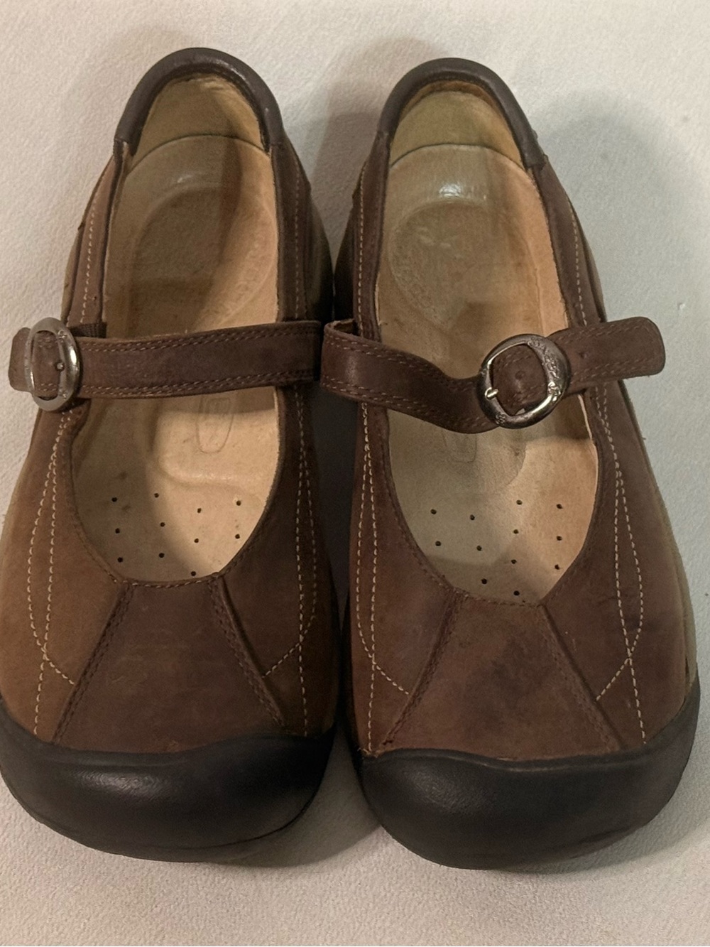 KEEN Presidio II Mary Jane Brown Leather Walking Shoes Women’s 8.5